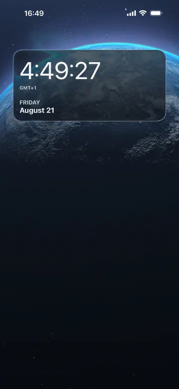 Seconds on the widget, for anyone who needs the time exactly.